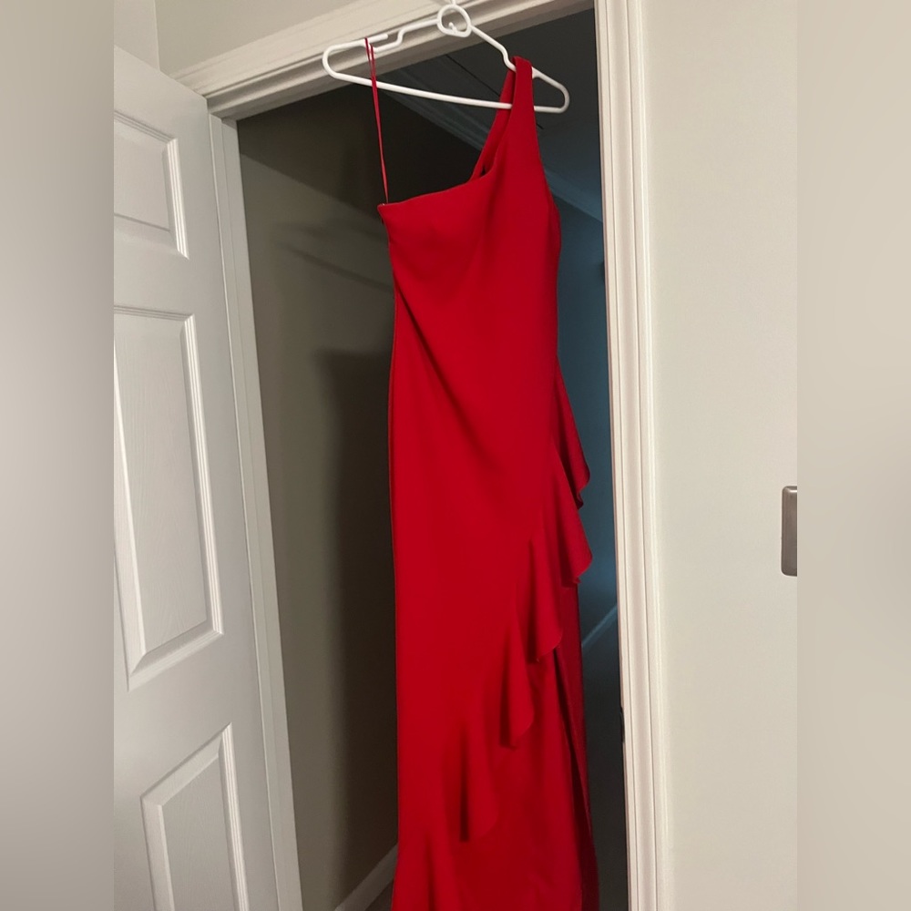 Likely long dress size 4 (has been altered for a size 2 and has built in bra)